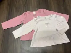 petit main 長袖カットソー 100cm ピンク2枚セット