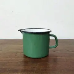 Vintage【Enamel Jug】琺瑯　エナメル　ジャグ　グリーンのサムネイル