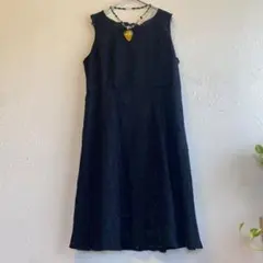 ✨最終…処分価格✨総レース　ノースリーブワンピース　黒　13号