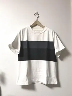 MHL. MARGARET HOWELLパネルボーダーTシャツ 半袖のサムネイル