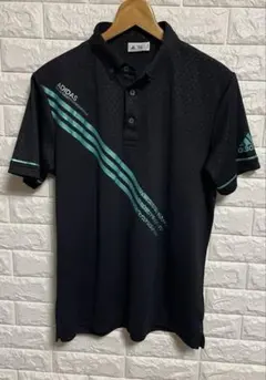 adidasアディダス　ゴルフウェア　ポロシャツ　ブラック　Ｌサイズ