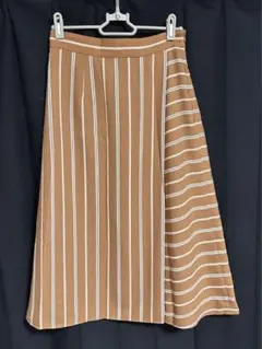 NATURAL BEAUTY BASIC ストライプ柄 フレアースカート