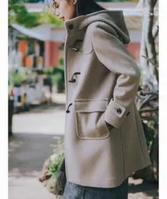 グリーンレーベルリラクシング　ダッフルコート　ロング　38(M)　ベージュ