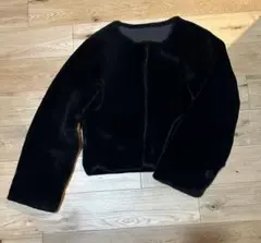 フェイクファー ノーカラージャケット