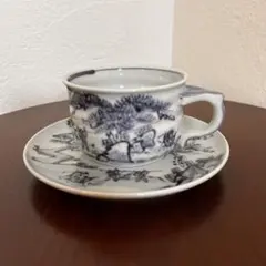 未使用品 京焼 清水焼 六齋窯 染付　雲龍 初代村田幸之助 コーヒーカップ 未使用品 京焼 清水焼 六齋窯 染付 雲龍 初代村田幸之助 コーヒー