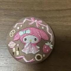 マイメロディ 刺繍缶バッジ