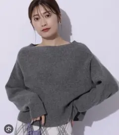 ⭐︎美品 Apuweiser-riche　オフネックアクアラメニット