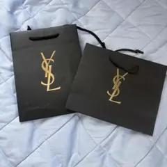YSL ショップ袋 2点セット 黒