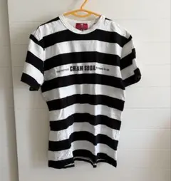 cream soda ボーダーTシャツ　ピンクドラゴン