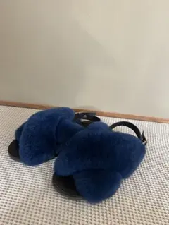 大幅値下※美品☆ FABIO RUSCONI ☆ ファーサンダル ネイビー 36