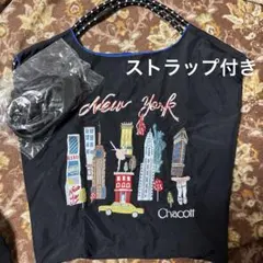 エコバッグ　ナイロン　刺繍　トート　ショルダー　ストラップ　ニューヨーク　M