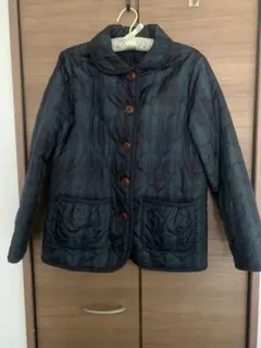 グリーン系チェック　キルティングジャケット　Ｌ