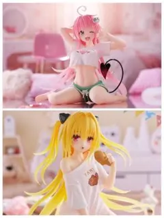ToLOVEる Desktop フィギュア ルームウェア　ララ&金色の闇