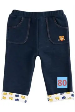 ミキハウス ビーンズくん ストレッチニットデニムパンツ 80cm