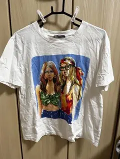 ZARA イラストプリント Tシャツ Lサイズ