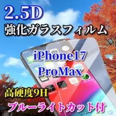 ☆ブルーライトカット付☆【高品質】17ProMax 2.5D強化ガラスフィルム