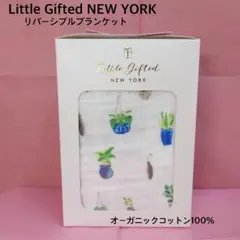 【植物/水玉】未使用リトルギフテッドリバーシブルブランケットオーガニックコットン