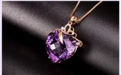 大人気♪ ゴールド ネックレス ハート CZジルコニア レディース