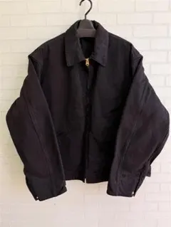 COMOLI ブラックデニム ショートジップジャケット D01-01001