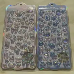 BONBON DROP シール 2種　オーロラ ちゅるきら わんわん　そらねこのサムネイル