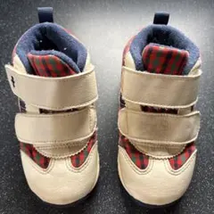 ファミリア　アシックス　15.0cm ファミリア赤チェック定番スニーカー