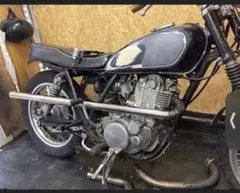 ワンオフ SR400 ショート菅 ドラッグパイプスラッシュカットマフラ