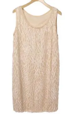 美品★グレースコンチネンタル  ワンピース ピンクベージュ ビジュー  結婚式