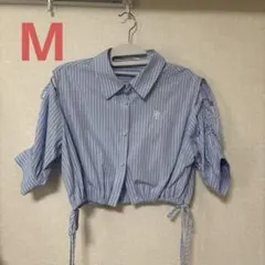 TORTE/半袖シャツ (水色ストライプ) M