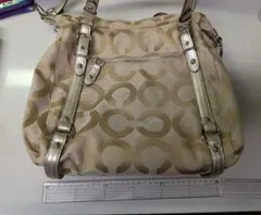 COACH シグネチャー ショルダーバッグ ベージュ