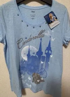 香港ディズニーランド　シンデレラ Tシャツ 3L ライトブルー新品タグ付きのサムネイル