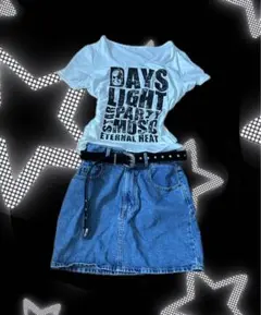 デニムスカート y2k グランジ