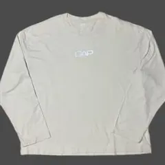 GAP ロゴ リフレクター ロングスリーブ カットソー グレー XL