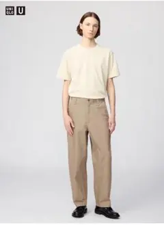 ユニクロ　メンズ　 ワイドフィットチノパン　ブラウン73
