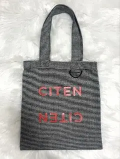 【7月中処分】CITEN アソート柄プリントトート ブラック 千鳥柄 完売品のサムネイル