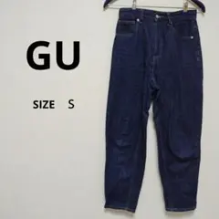 ・GU ジーユー ハイウエストマムジーンズ デニムパンツ Sのサムネイル