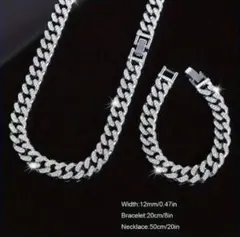 マイアミ キューバン チェーン ネックレス ブレスレット シルバー 喜平