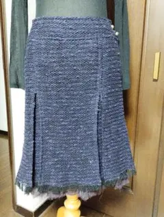 シズカコムロ　4298 　ざっくり織地スカート　サイズ40のサムネイル