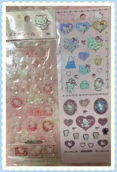 d*7様 サンリオ ハローキティ 平成レトロ☆シール２枚