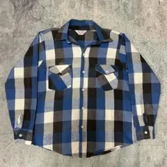 70s Frostproof USA製 ヘビーネルシャツ ブロックチェック