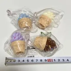 ぷにむにソフトクリーム　スクイーズ 4個セット アイスクリーム
