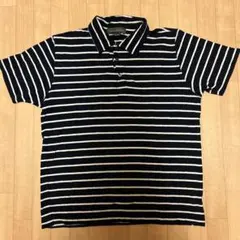 バナナリパブリック ダークブラウン ボタン付きポロシャツ - メルカリ