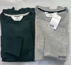 【新品】145/150 H&M クルーネックセーター 2枚セット 綿100%