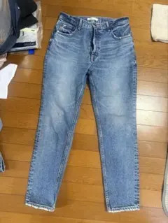 moussyスリムフィット デニムパンツ ライトブルー