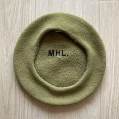 MHL. ベレー帽 オリーブ色 Fサイズ