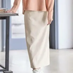 【新品】セルフカットスカート　ライトベージュ Lサイズ