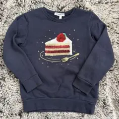 GLOBAL WORK ケーキ刺繍 薄手トレーナー 110のサムネイル