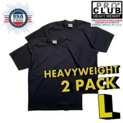 PRO CLUB Tシャツ Lサイズ 2枚セット ブラック 黒 無地