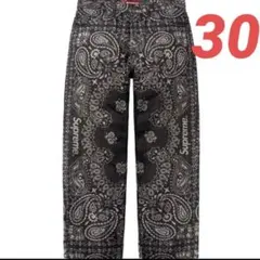 美品Supreme Bandana Jacquard Baggy Jean 32 - メルカリ