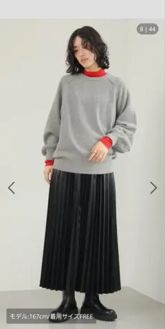 【新品同様】レプシィム　グリッタープリーツスカート　ブラック