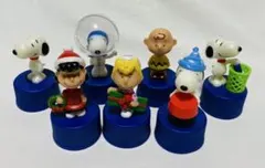 Pepsi ペプシ スヌーピー他 クリスマス キャップ フィギュア 7個セット